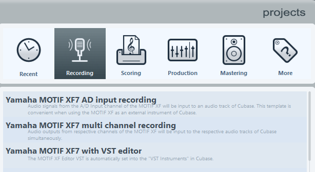 CubaseProjectTemplates