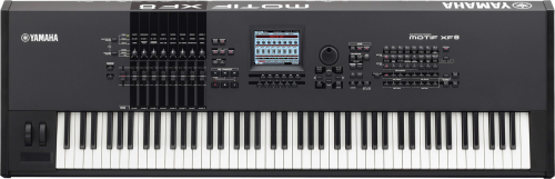 Music synthesizer keyboard.